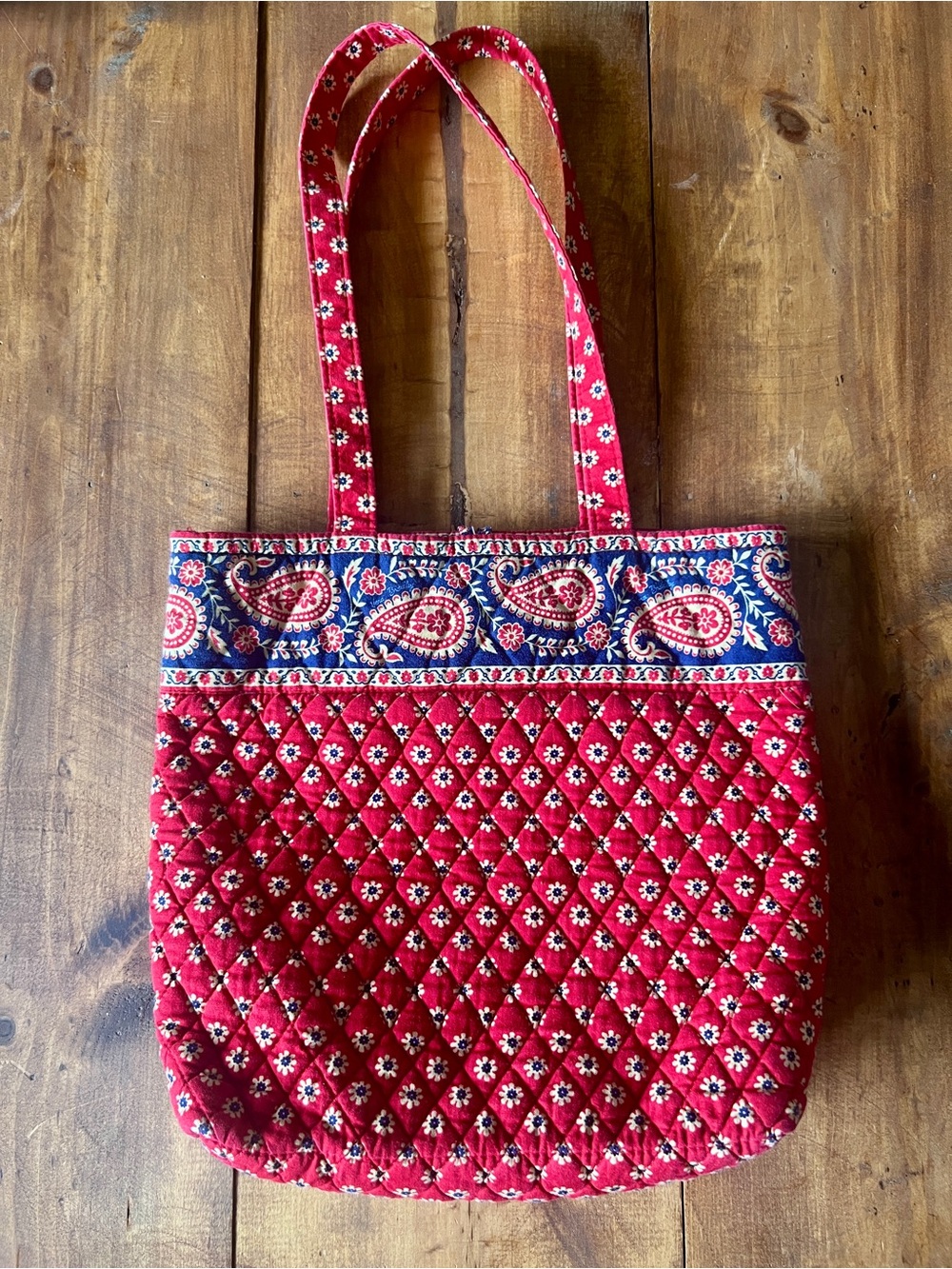 Vintage Vera Bradley Americana Quilted Tote Bag - Picture 3 of 4